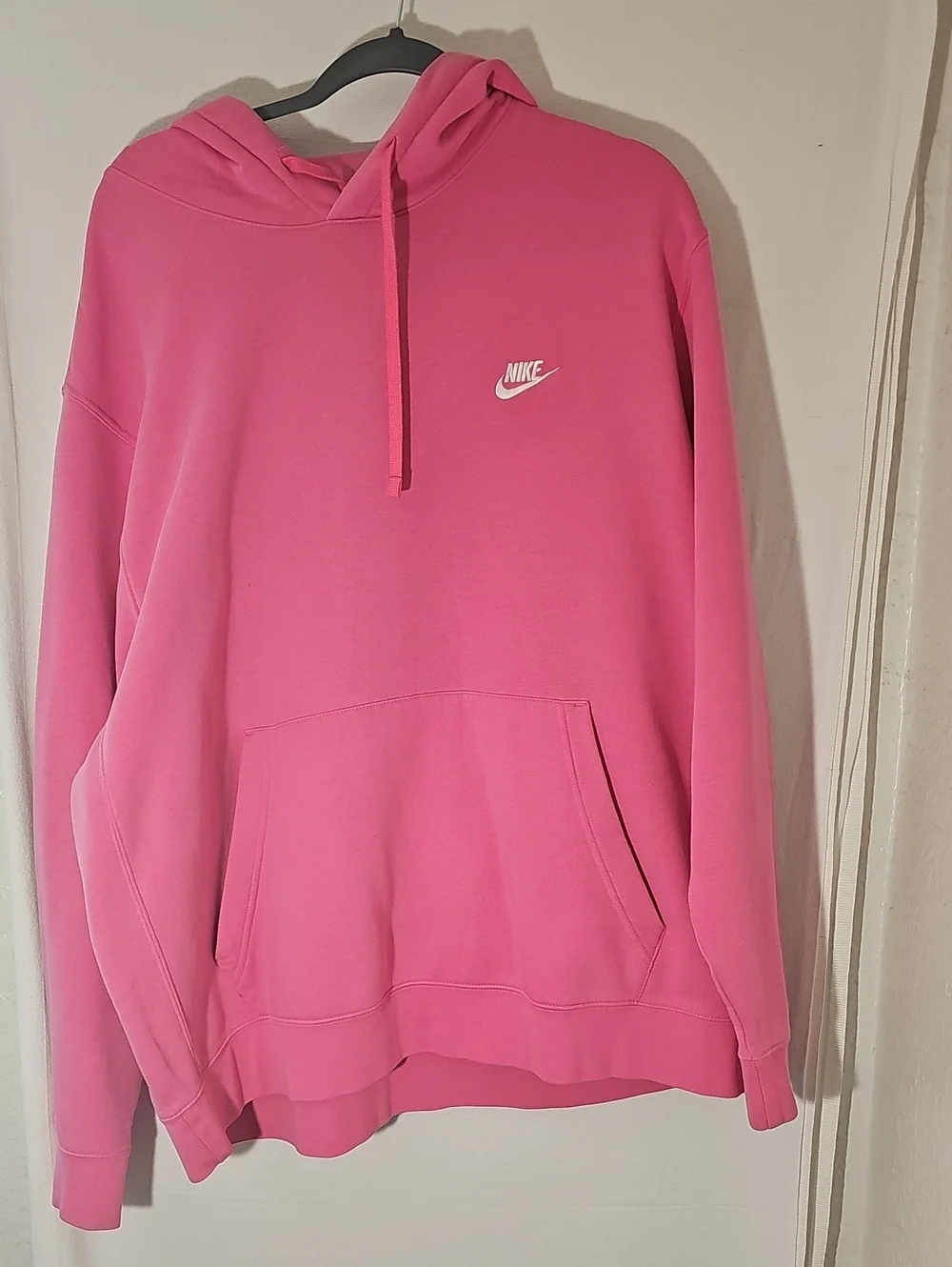 Nike Pink Pullover Hoodie with White Logo